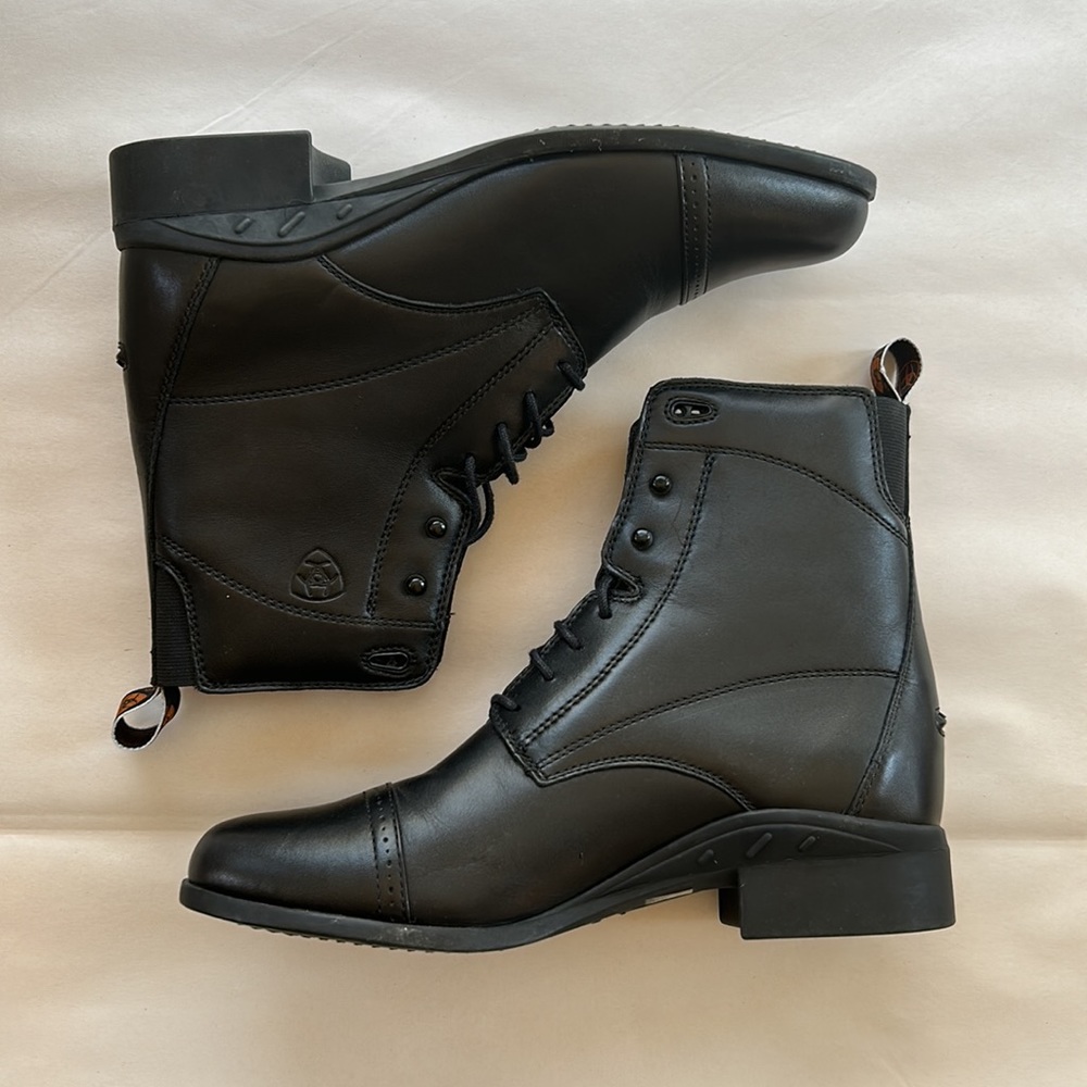 Ariat Black Leather Heritage III Paddock Boots, W’s 10
